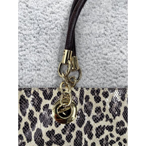 Women's Cynthia Rowley Shiny Leopard Print Large Tote Bag - Picture 6 of 13